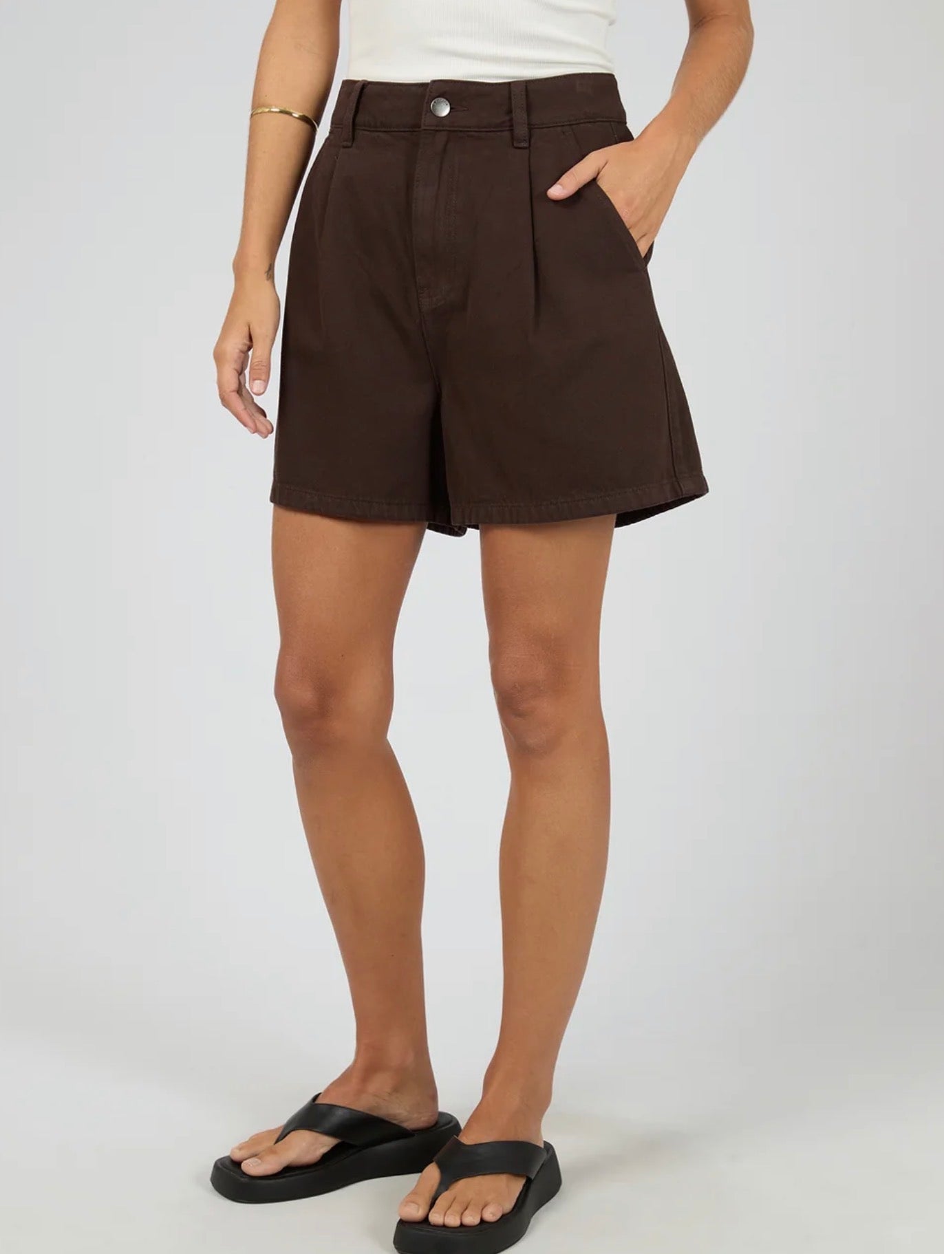 STEVIE Denim Short Brown