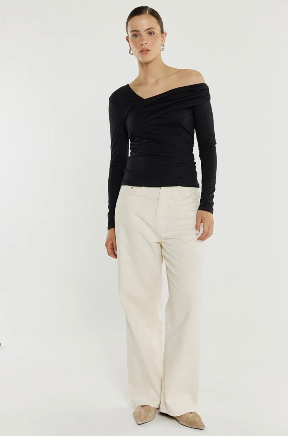 Tess Asymetric Top - Black