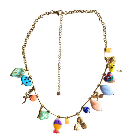 GOLD PLATED CHARM NECKLACE