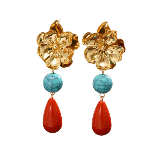 Abbey Flower Statement Earrings