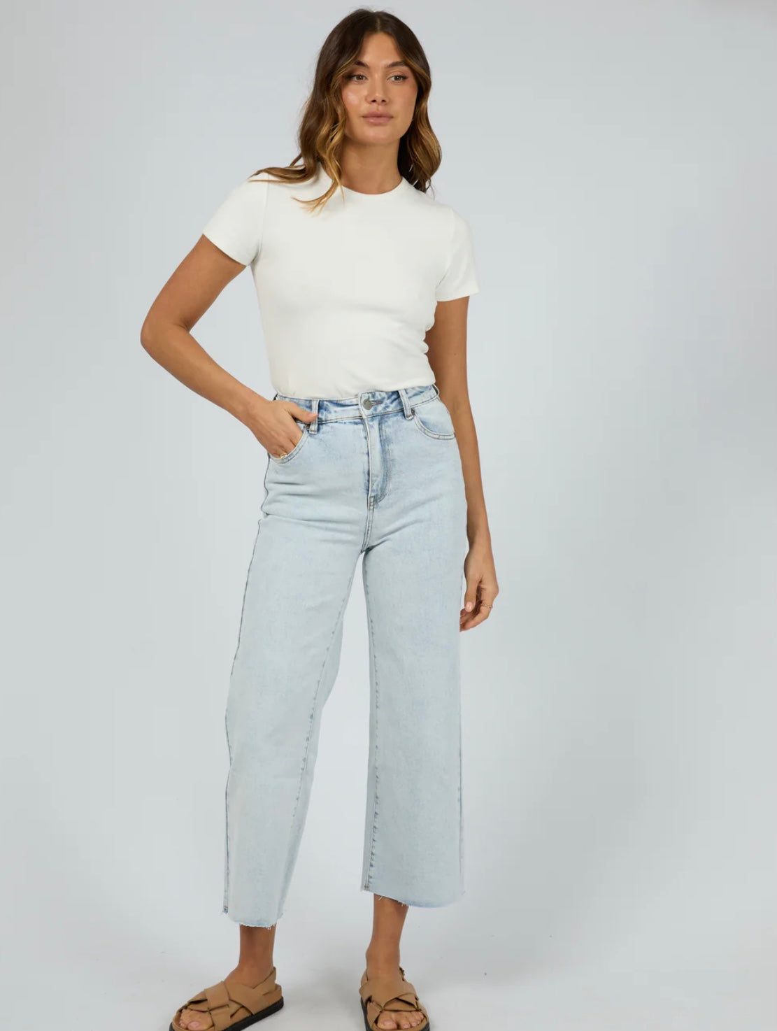 CHARLIE HIGH RISE WIDE LEG JEAN BLEACH