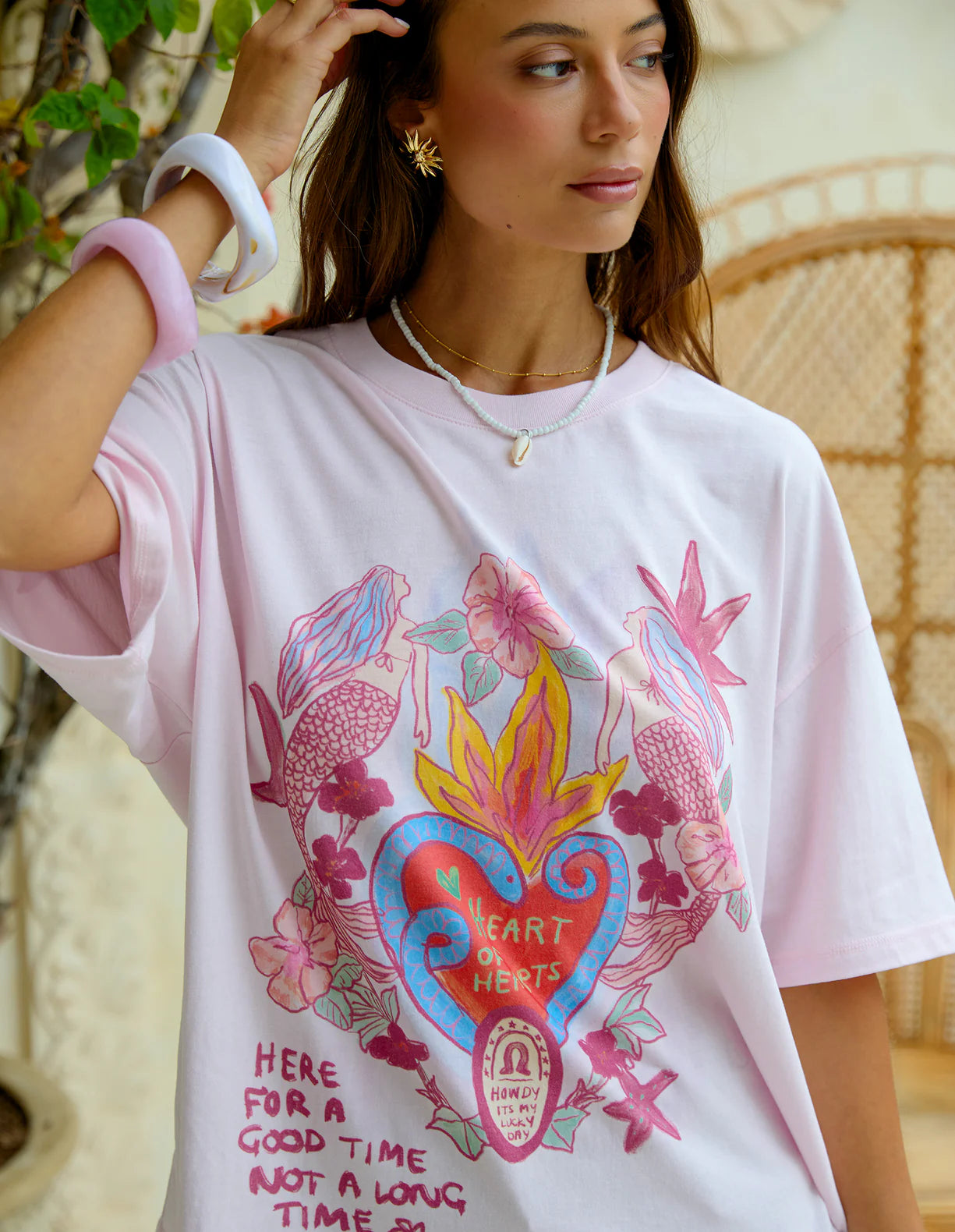 Heart Of Hearts Tee Pale Pink
