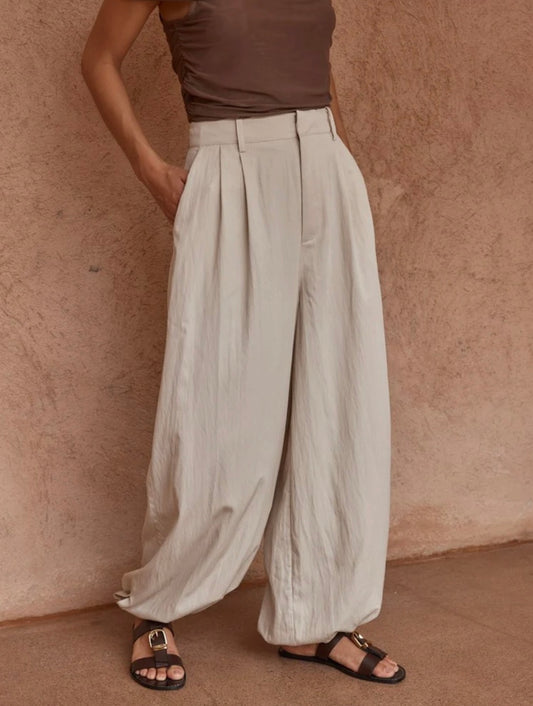 Lucie Soft Balloon Pant - Stone