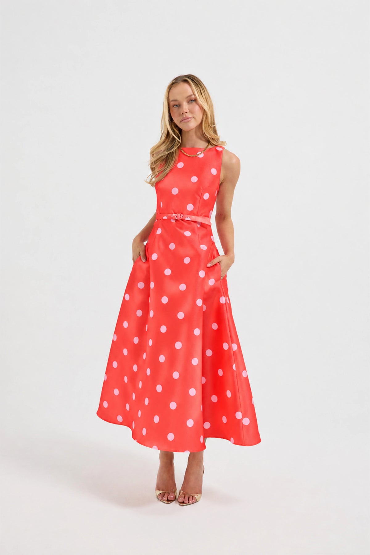 DOTTIE FLARED MIDI
