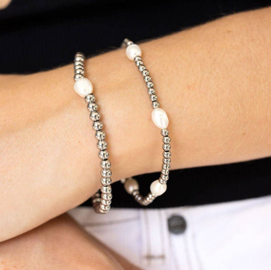 Mother Bracelet Set: Silver