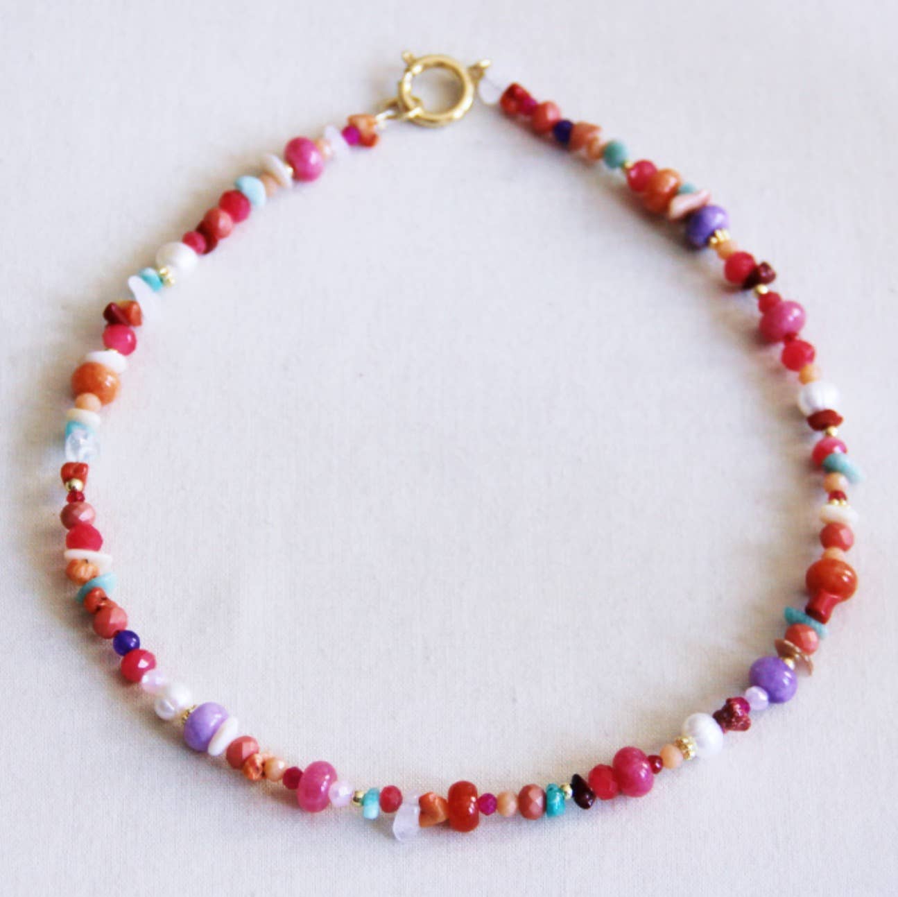 Mixed bead necklace - color mix