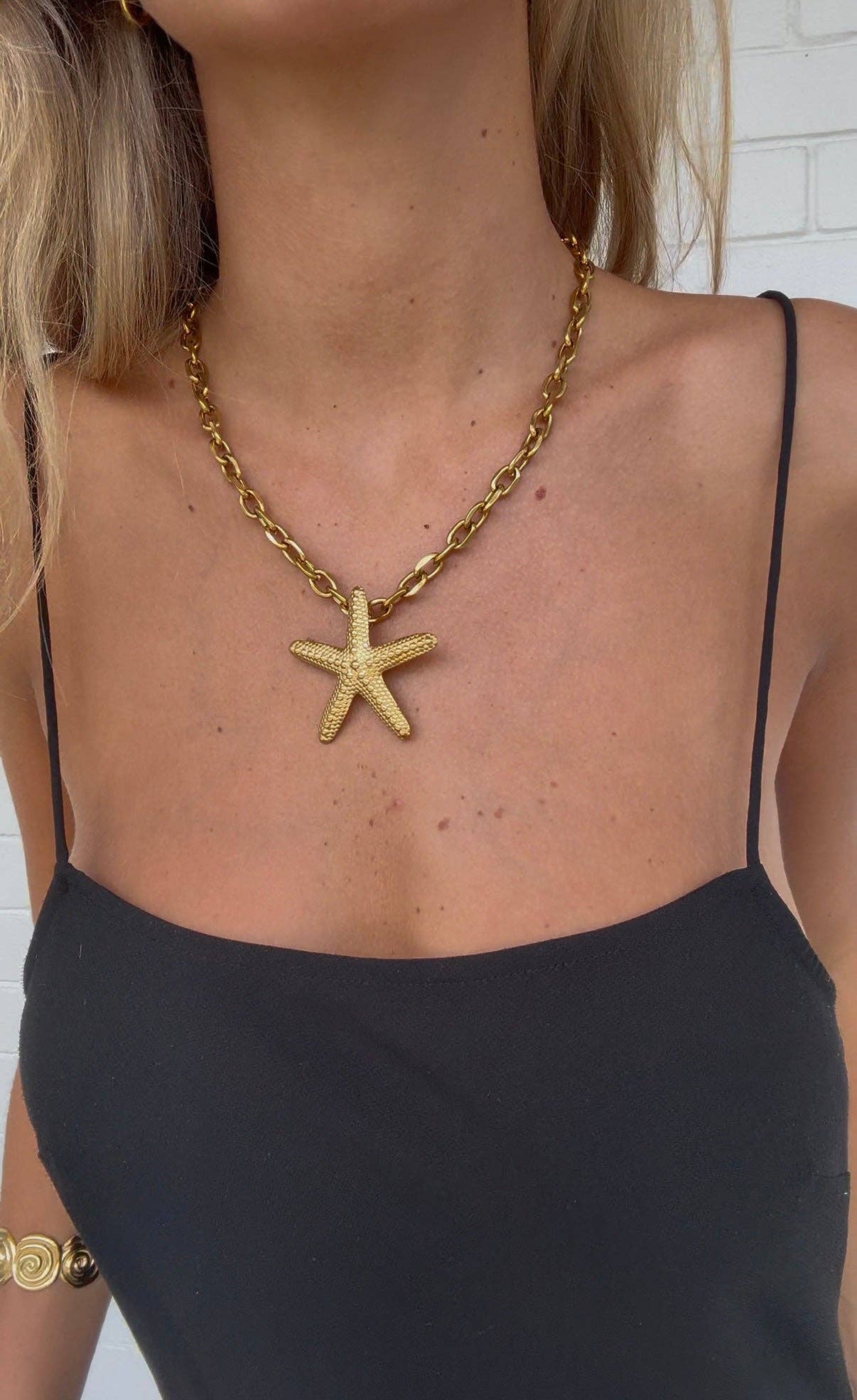 Golden Starfish Necklace