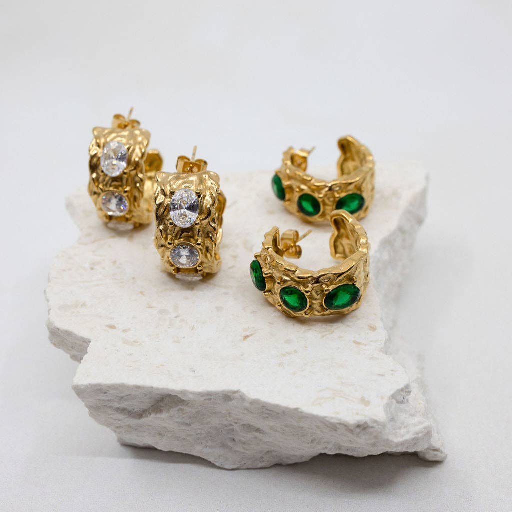 El Tesoro Earrings: Green