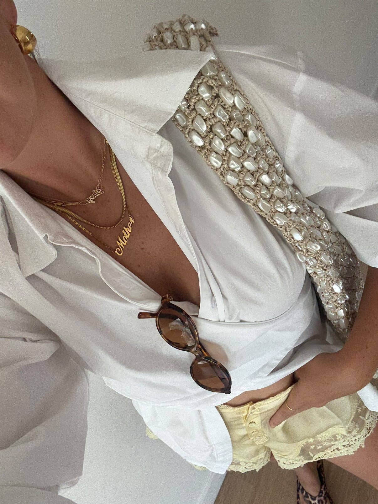 Sirena Pearl Beaded Bag