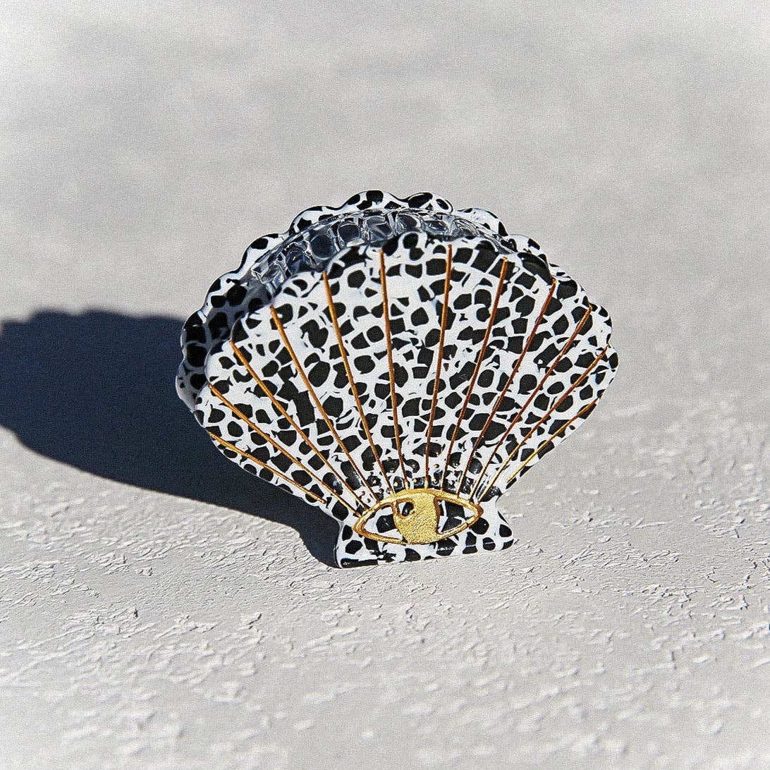 Black Terrazzo Shell