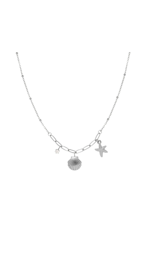 Seashell Necklace: Silver