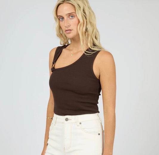 WILLOW RIB TANK BROWN